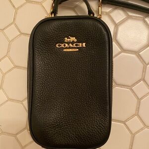 Coach Black Leather Shoulder Bag